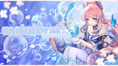 ✧˚・watatsumi islanders ꒱ 🩷🫧 banner