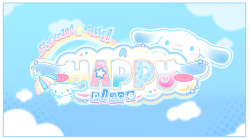 a happy place 🤍 social ♡ sanrio ♡ guilds ♡ giveaways ♡ art ♡ anime ♡ gaming ♡ chill ♡ emotes Discord server banner