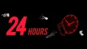 24 HOURS banner