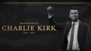 Charlie Kirk's America/Britain banner