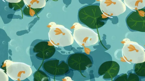 The pink pond banner