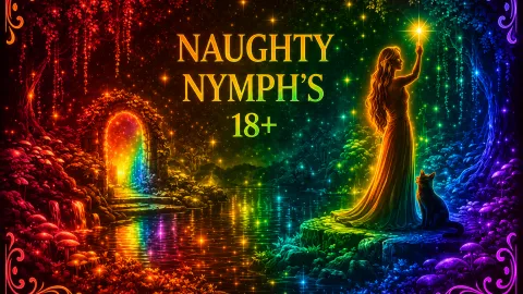 Naughty Nymph's 18+ banner