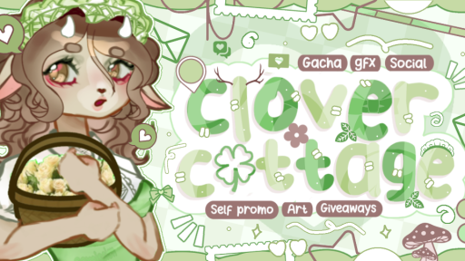 ⵰ Cℓꪮνᧉr's Cꪮttαgᧉ﹒αrt﹒gfx﹒sᧉlf promo﹒comms Discord server banner