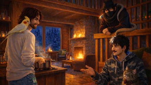 The cabin Discord server banner