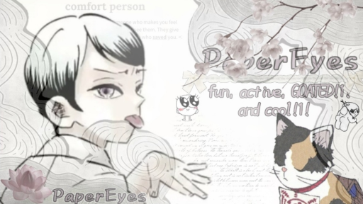 𝓟ᵃᵖᵉʳˢ𝓔ʸᵉˢ Discord server banner