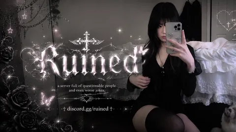 ノ ruined ୨୧ active vcs ﹒ giveaways banner