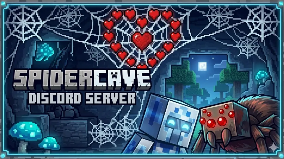 ♡ . — ꒰ Spider Cave ꒱ Discord server banner