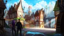 Blue and Queenie's Town banner