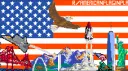 American Flag in Place banner