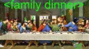 family dinner banner