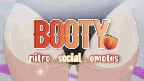 booty 🍑 Social ♡ Egirls ♡ Anime ♡ Active VC ♡ Hangout ♡ Chill ♡ Gaming & Fun Discord server banner