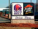 Combination Pizza Hut and Taco Bell Banner