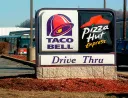 Combination Pizza Hut and Taco Bell banner