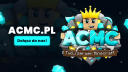 Sieć Minecraft AcMC.pl - BoxPvP Anarchia OneBlock Survival Działki Gildie TowerPvP BedWars SkyGen Discord server banner