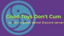 Good toys don't cum (18+) Banner