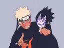 Sasuke and Naruto are 🍑 Buddies banner