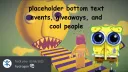 placeholder bottom text banner