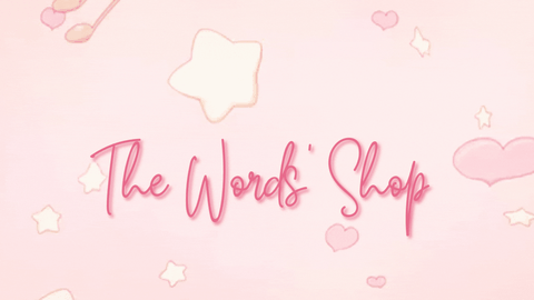 ꮺ₊˚. the words' shop ഒ꒱꒱ 🤍 banner