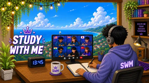 STUDY WITH ME banner