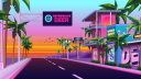 Retrowave Deer banner