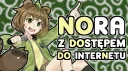 Nora z dostępem do internetu banner