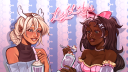 🎀 lullaby ！ Art ✦ Emotes ✦ Giveaways  ✦ ROBLOX ✦ Social ✦  Diaries ✦ Royale High Discord server banner