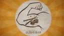 The John Deere Sushi Bar banner