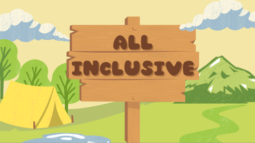 ↟ Camp All Inclusive ˖⁺‧ 🏕 Discord server banner