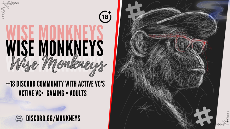 Wise Monkneys (21+) Discord server banner