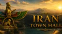 IRAN TOWN HALL banner