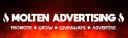 Discovery splash banner for Molten Advertising | Advertise・Self-Promo・Self-Promote・YouTube・Twitch・Instagram・Social Media・Temu Discord server