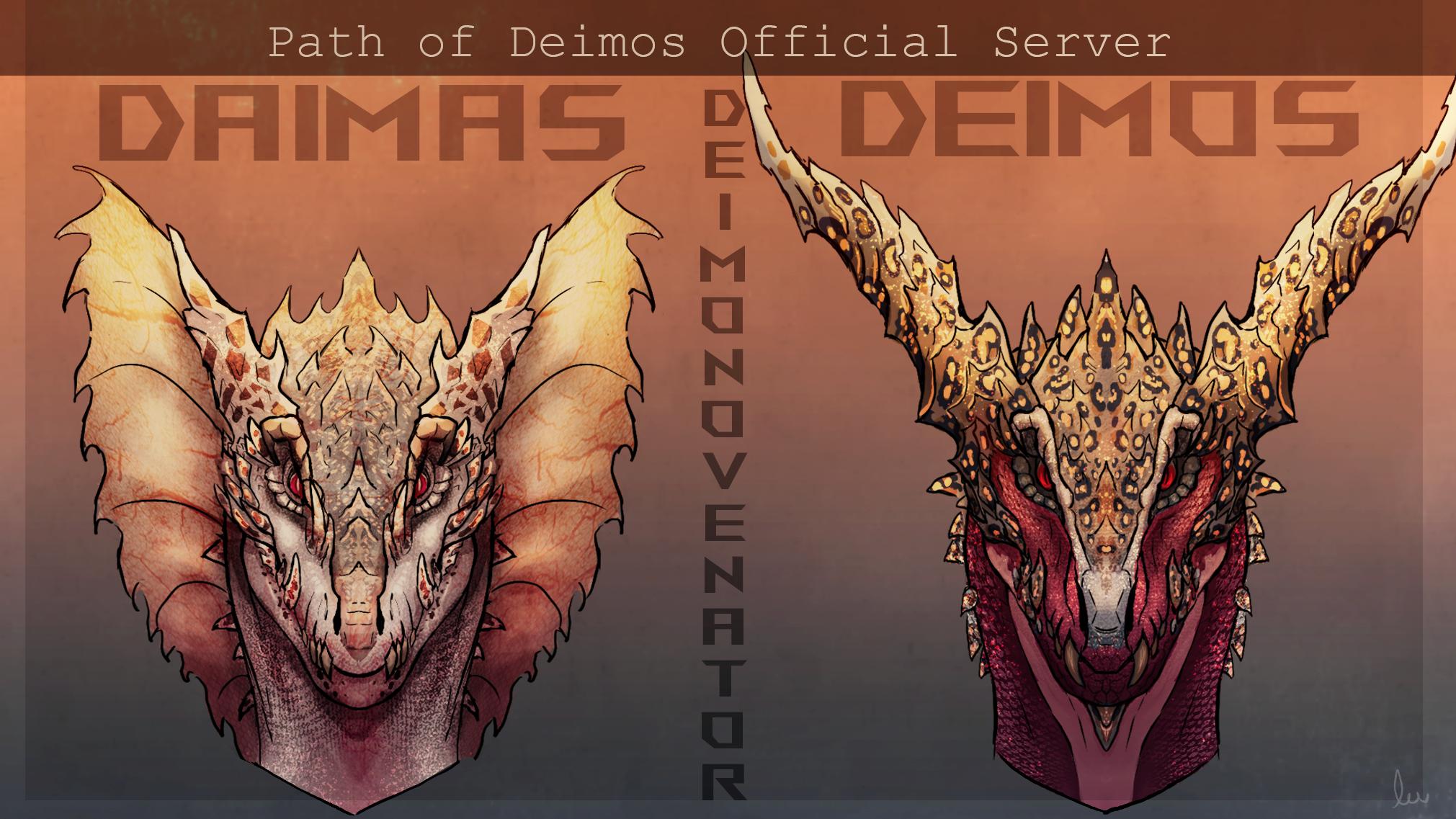 Discovery splash banner for Path of Deimos~ Discord server
