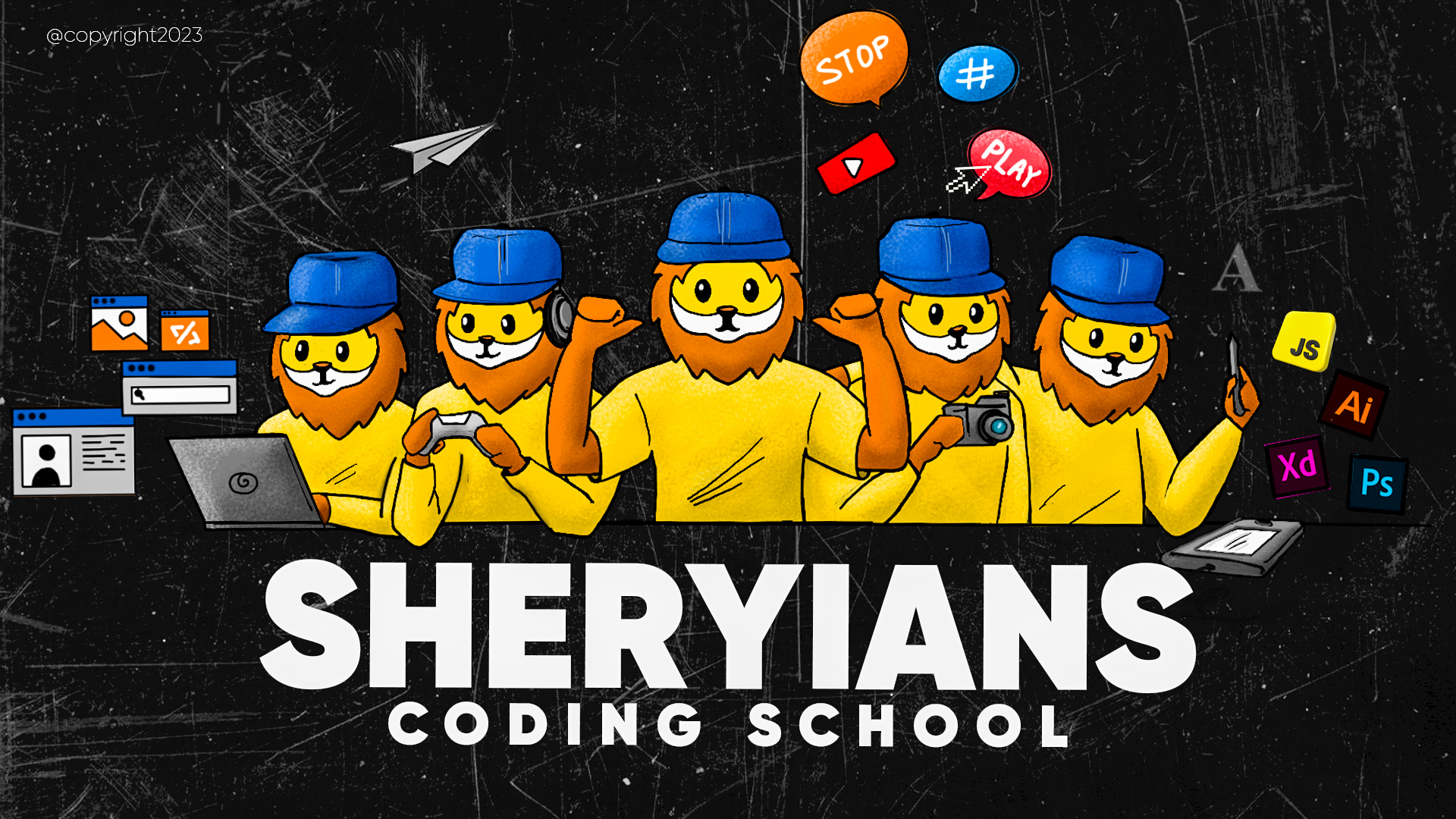 Discovery splash banner for Sheryians Coding School Discord server