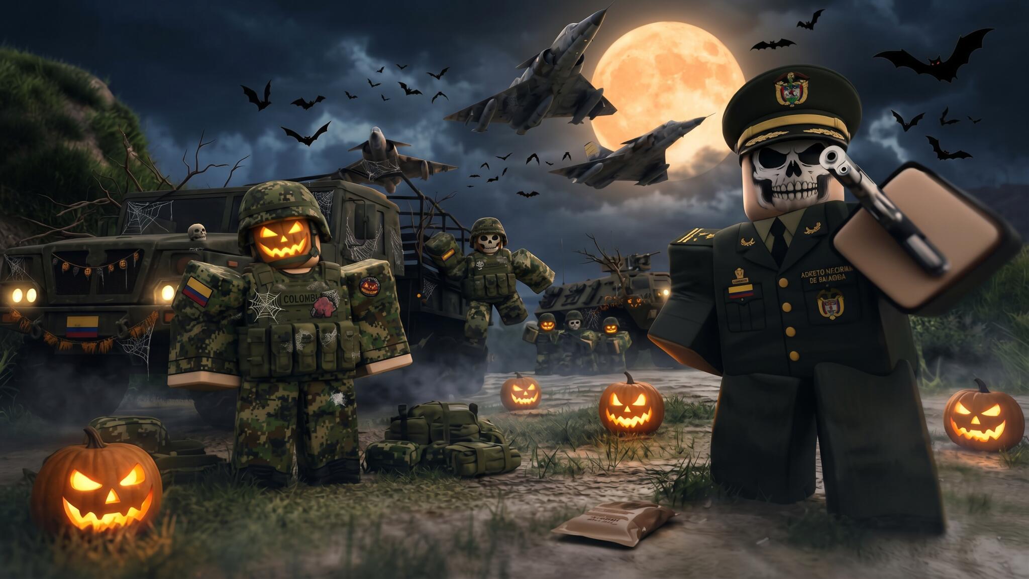 Discovery splash banner for Ejercito Nacional Colombiano 🎃 Discord server
