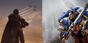 Discovery splash banner for Helldivers 2/Space Marine 2 LFG Discord server