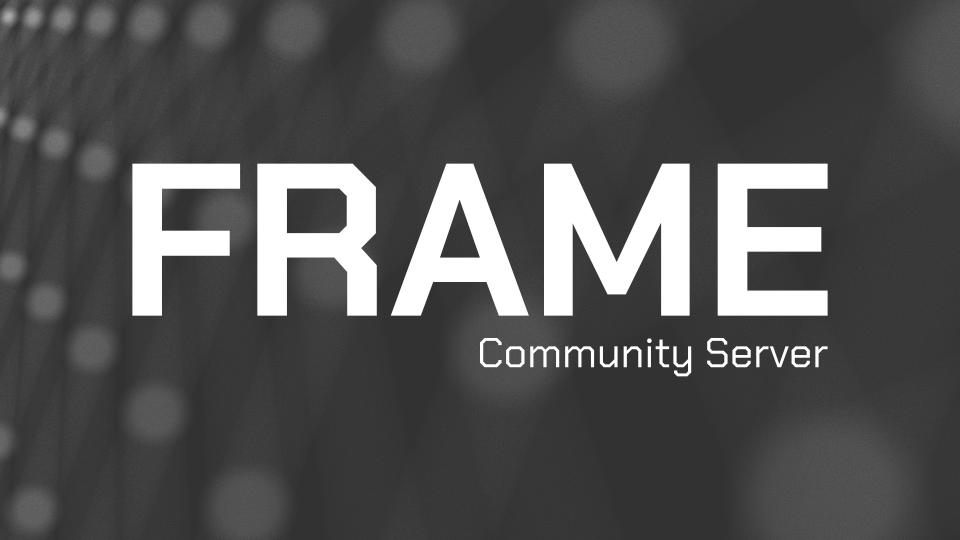 Discovery splash banner for Frame Discord server