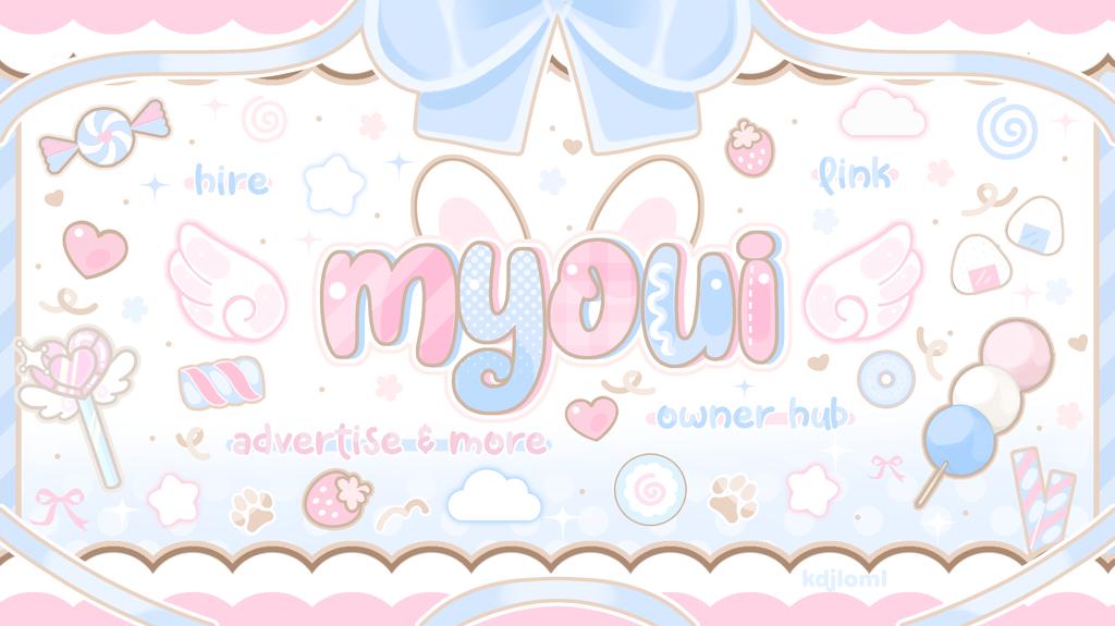 Discovery splash banner for ꒷ 🍨. ノmyoui hub #wip Discord server