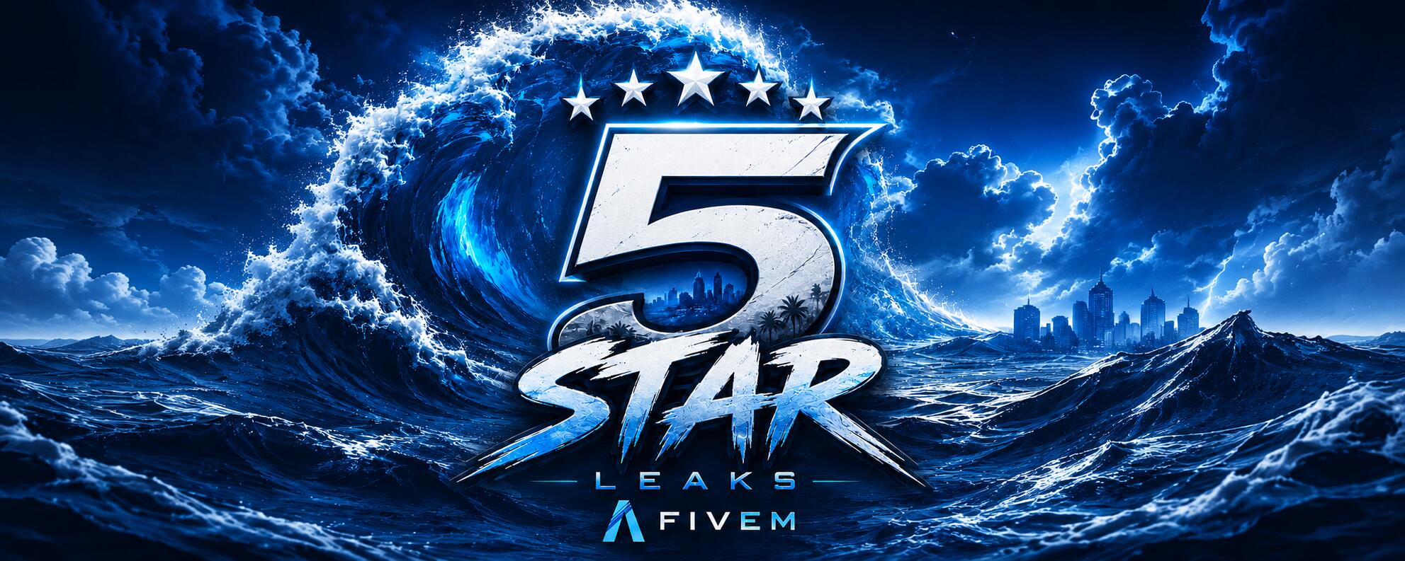 Discovery splash banner for 5STAR™ Leaks FiveM V4 Discord server