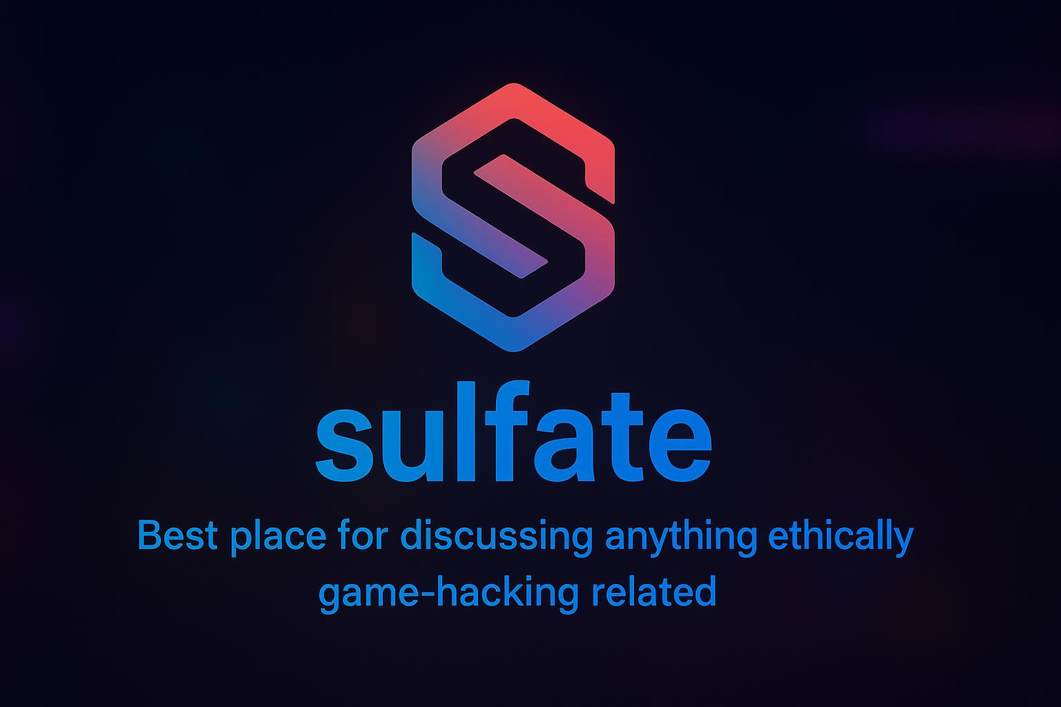 Discovery splash banner for SULFATE | Game Hacking Discord server