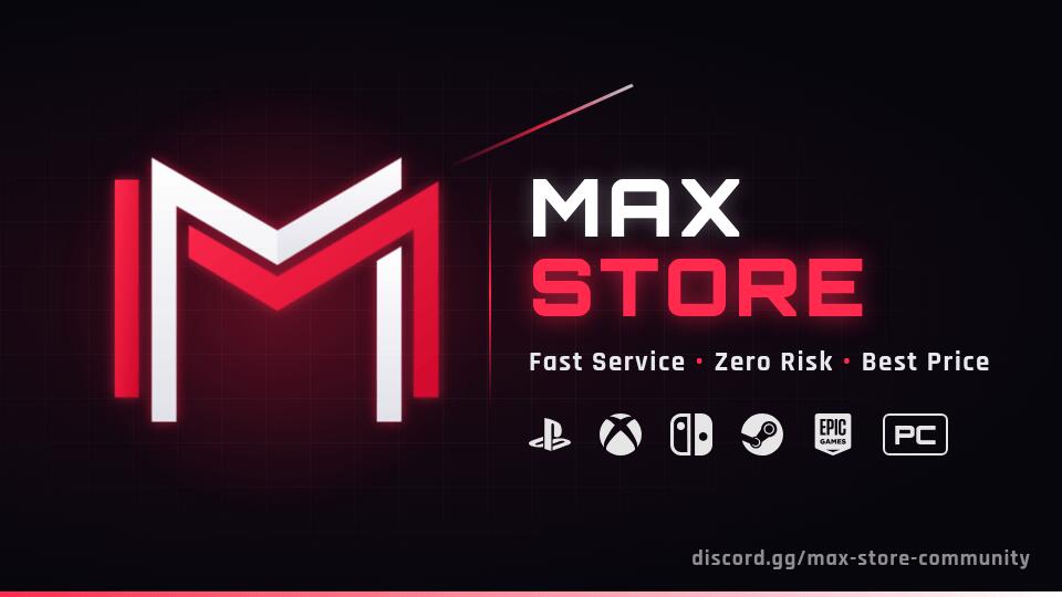 Discovery splash banner for Max Store Community Discord server