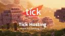 Discovery splash banner for Tick Hosting | Free Minecraft Hosting Discord server