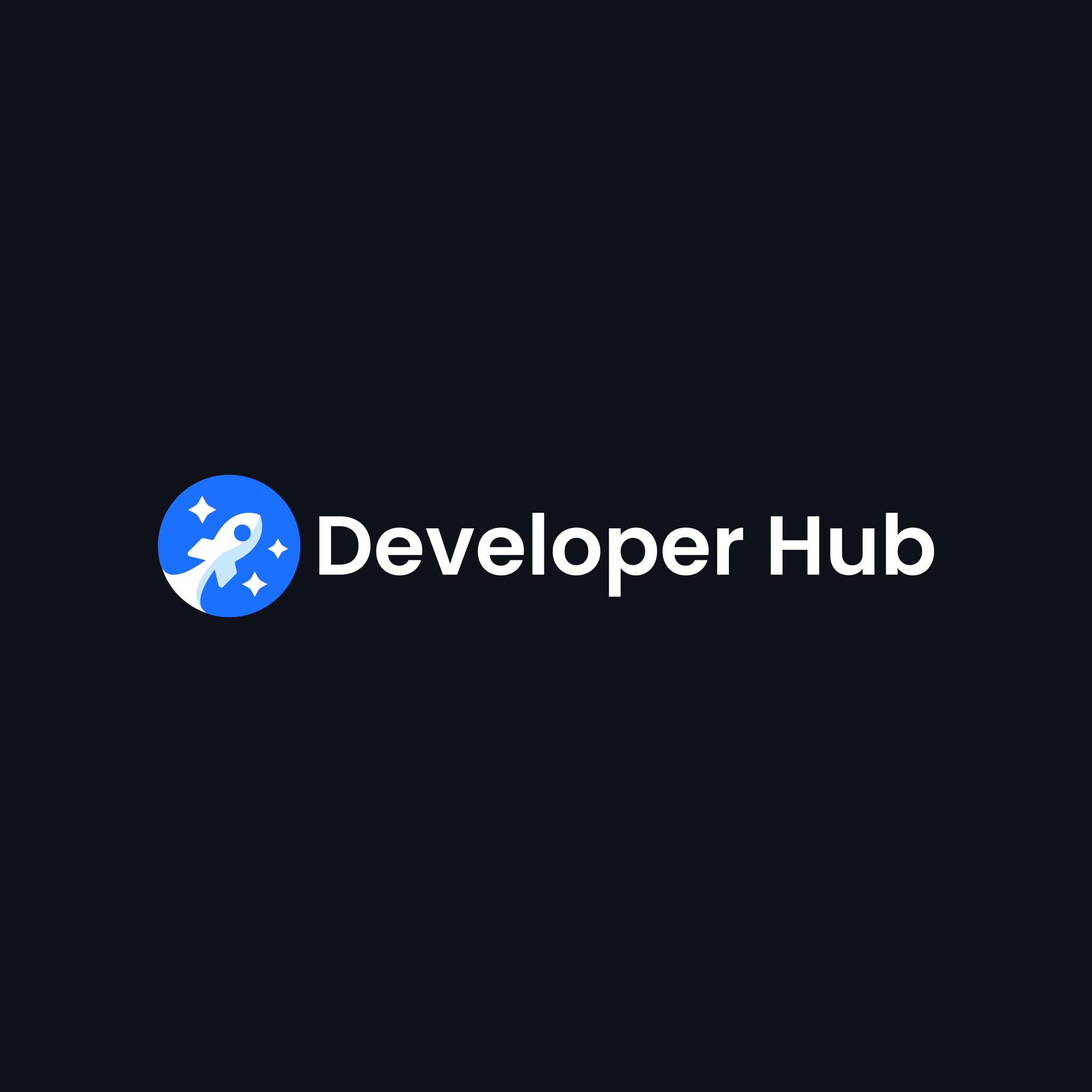 Discovery splash banner for Developer Hub Discord server