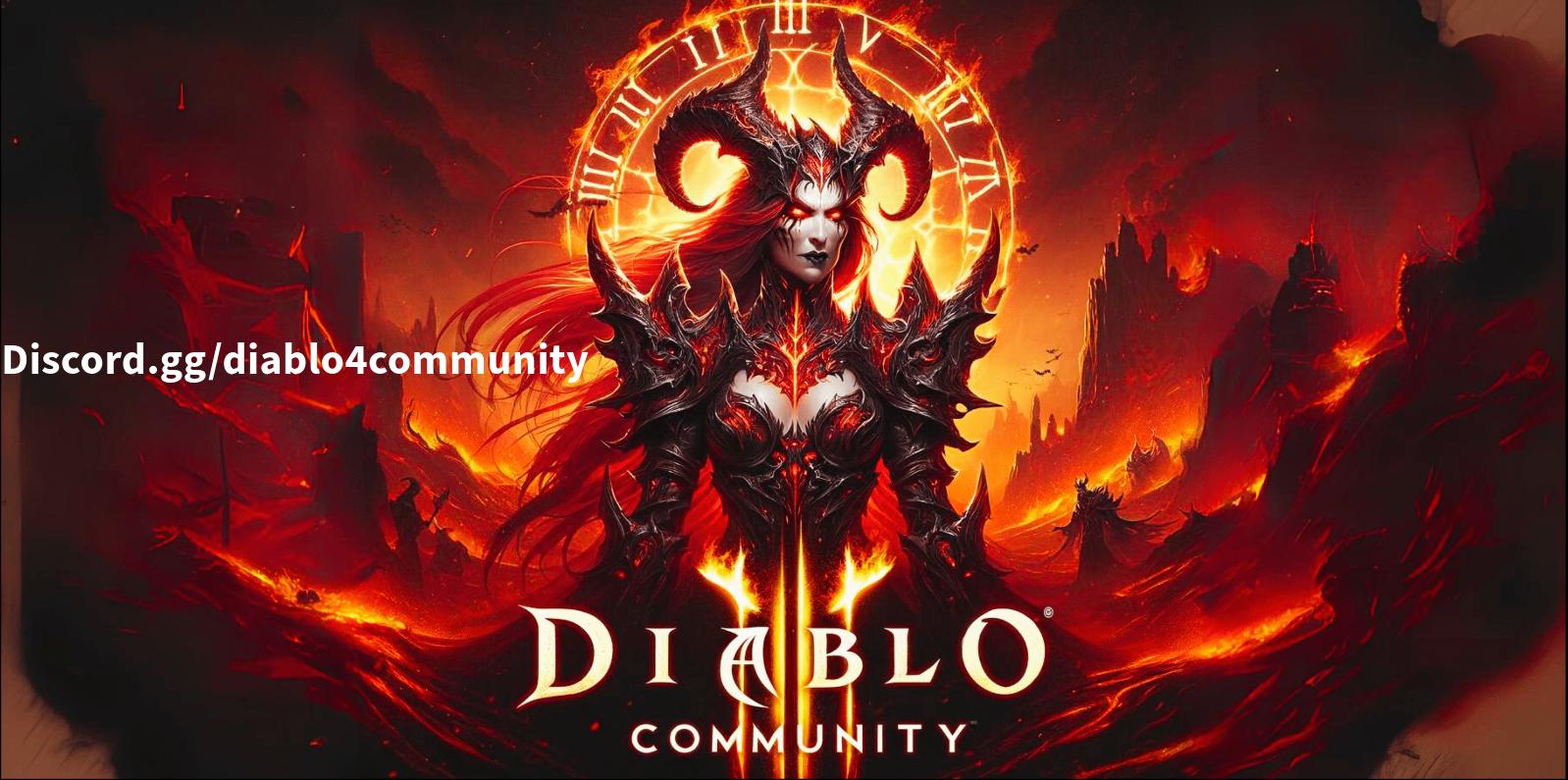 Discovery splash banner for Diablo 4 Community Discord server