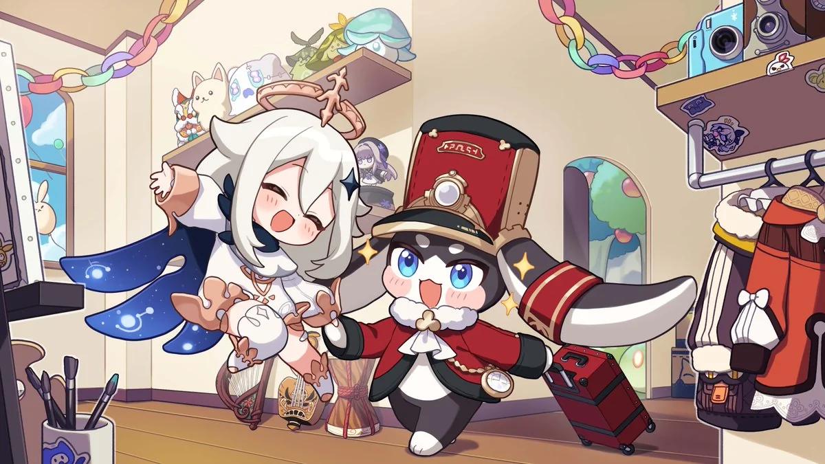 Discovery splash banner for HoYoMains 💙 | GI, HSR, ZZZ & WuWa en Español Discord server