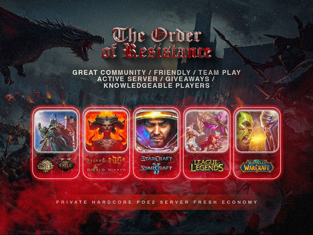 Discovery splash banner for The Order of Resistance Discord server