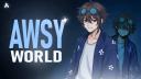 Discovery splash banner for Awsy World. Discord server