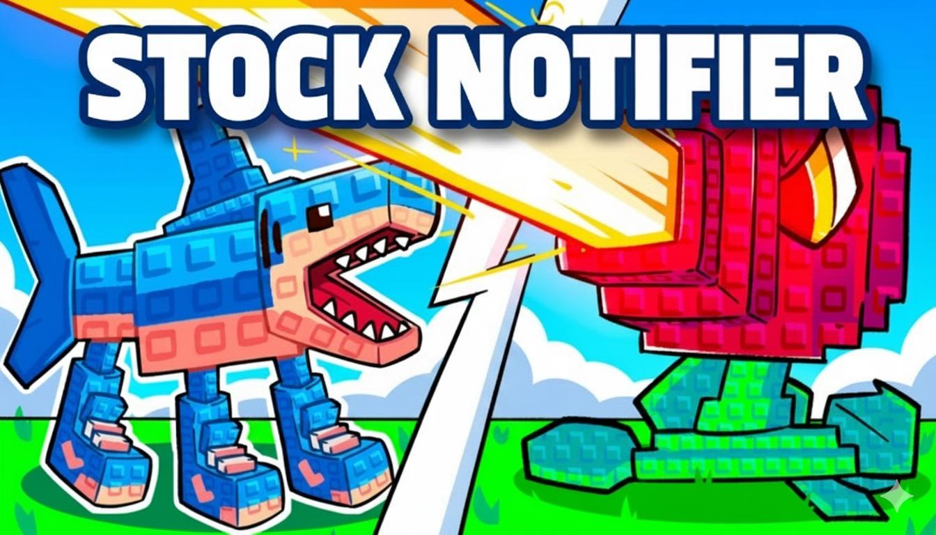 Discovery splash banner for Plants Vs Brainrots | Stock Notifications & Trading Discord server
