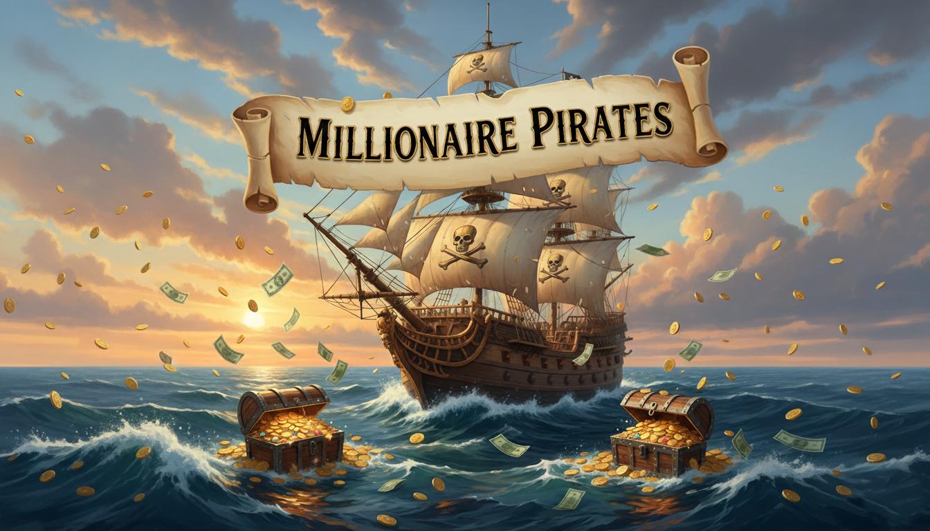 Discovery splash banner for Millionaire Pirates Discord server