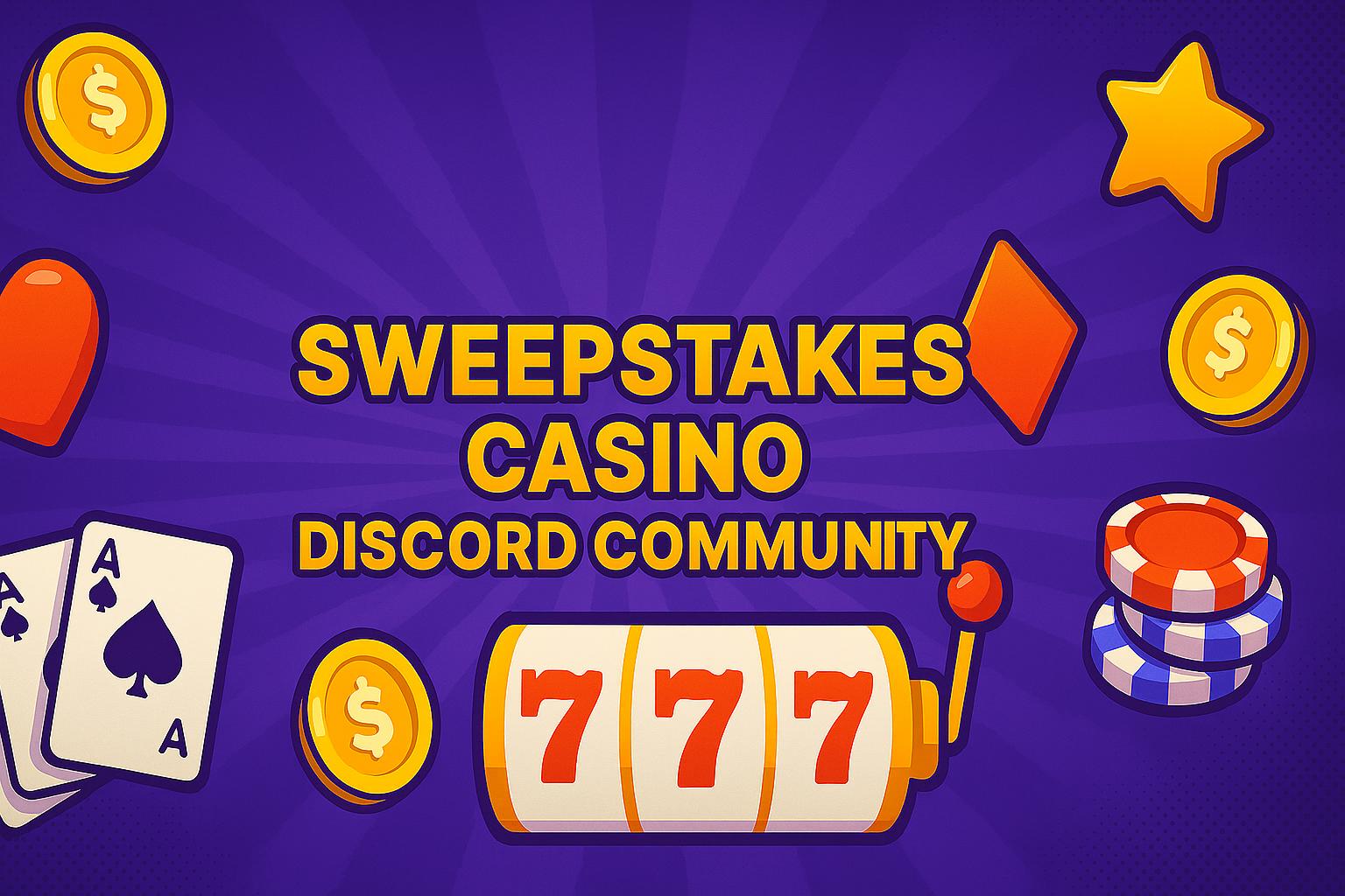 Discovery splash banner for Sweeps Casinos Discord server