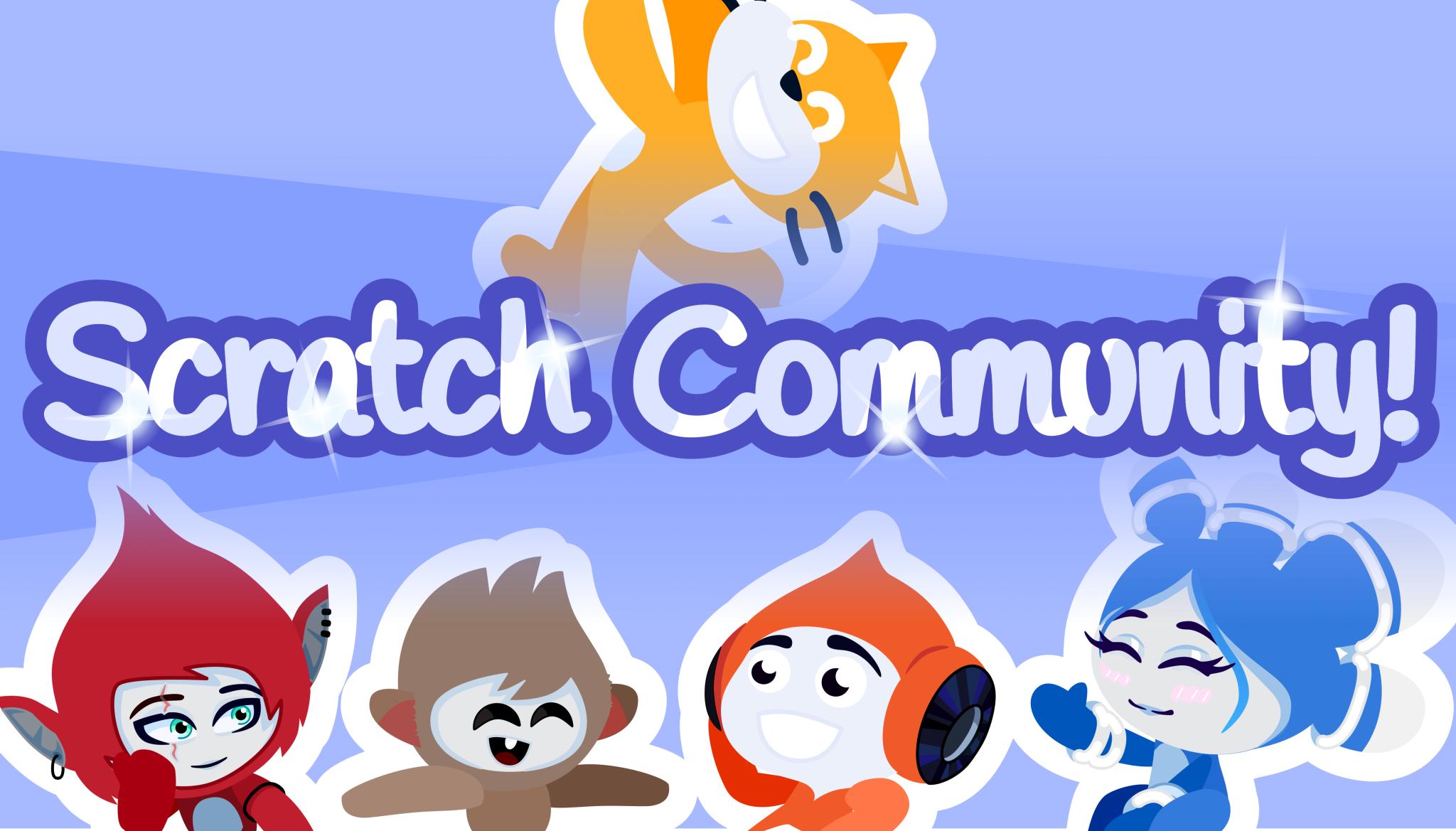 Discovery splash banner for Scratch Community! Discord server